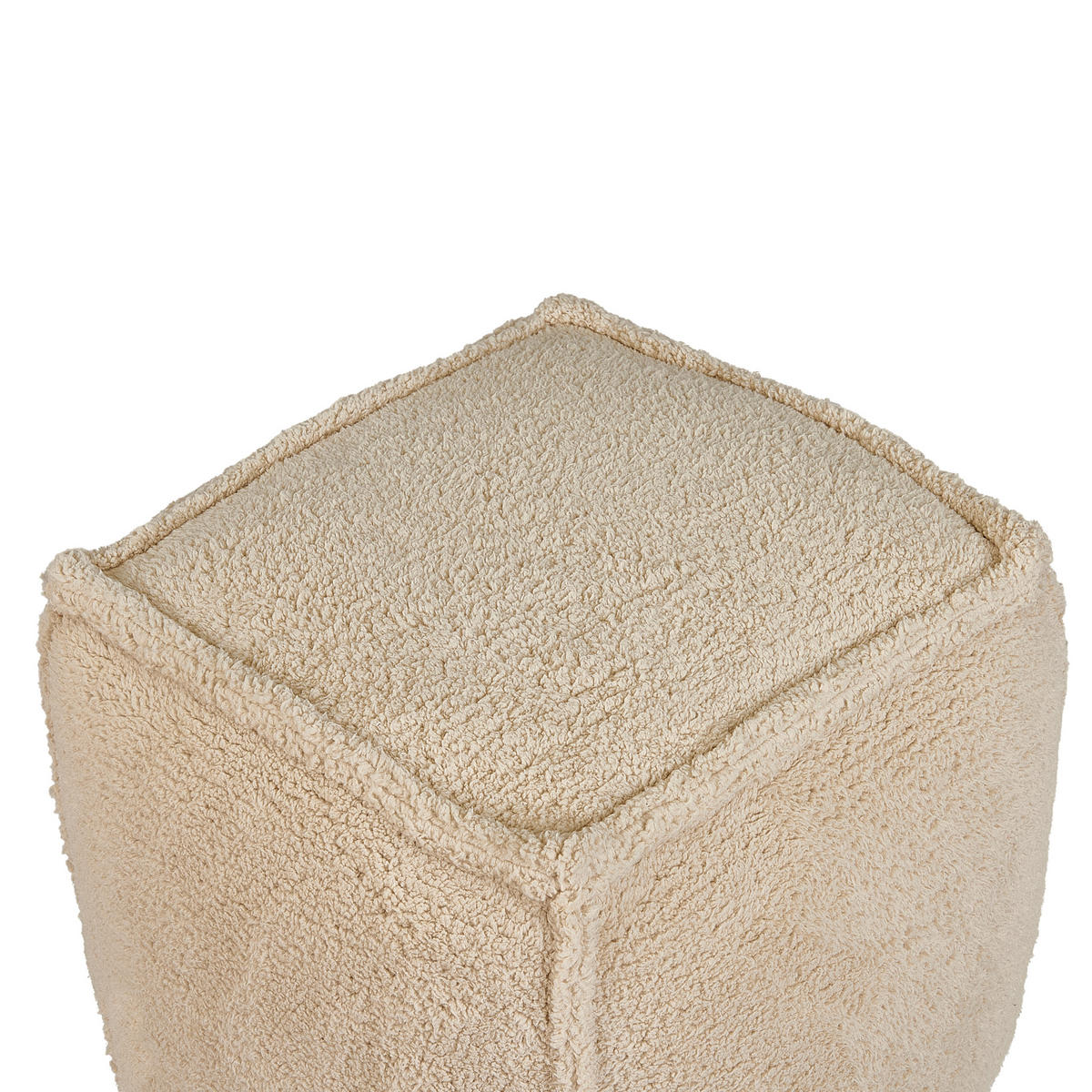 POUF Hellbraun Alipur - Hellbraun, Textil (40/40/40cm) - Beliani