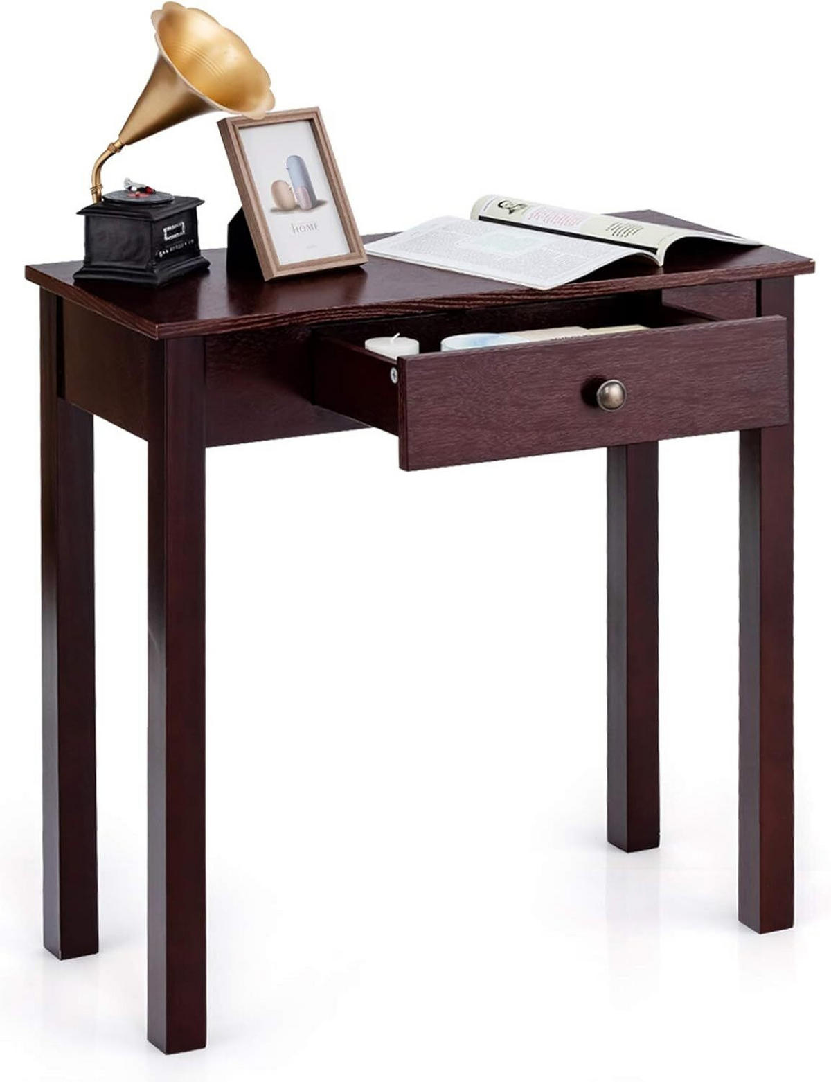 KONSOLENTISCH 71cm Braun - Braun, Holz (71/30/71cm) - COSTWAY