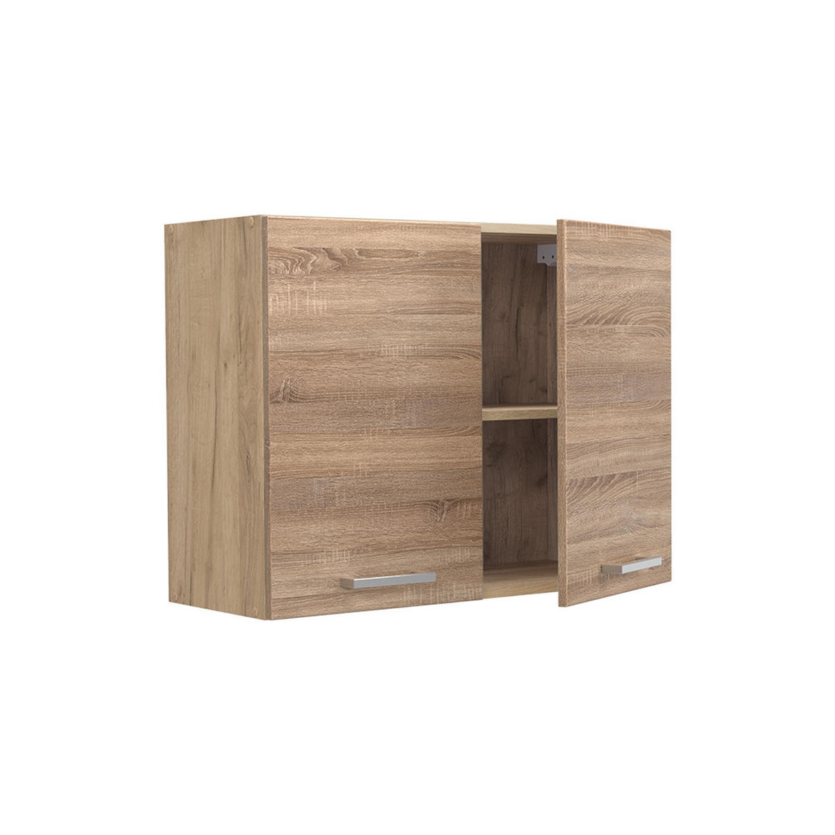 KÜCHENGLASSCHRANK R-Line, Sonoma/Goldkraft Eiche, 80 cm - Eichefarben/Sonoma Eiche, Holzwerkstoff (80/60/31cm) - Vicco