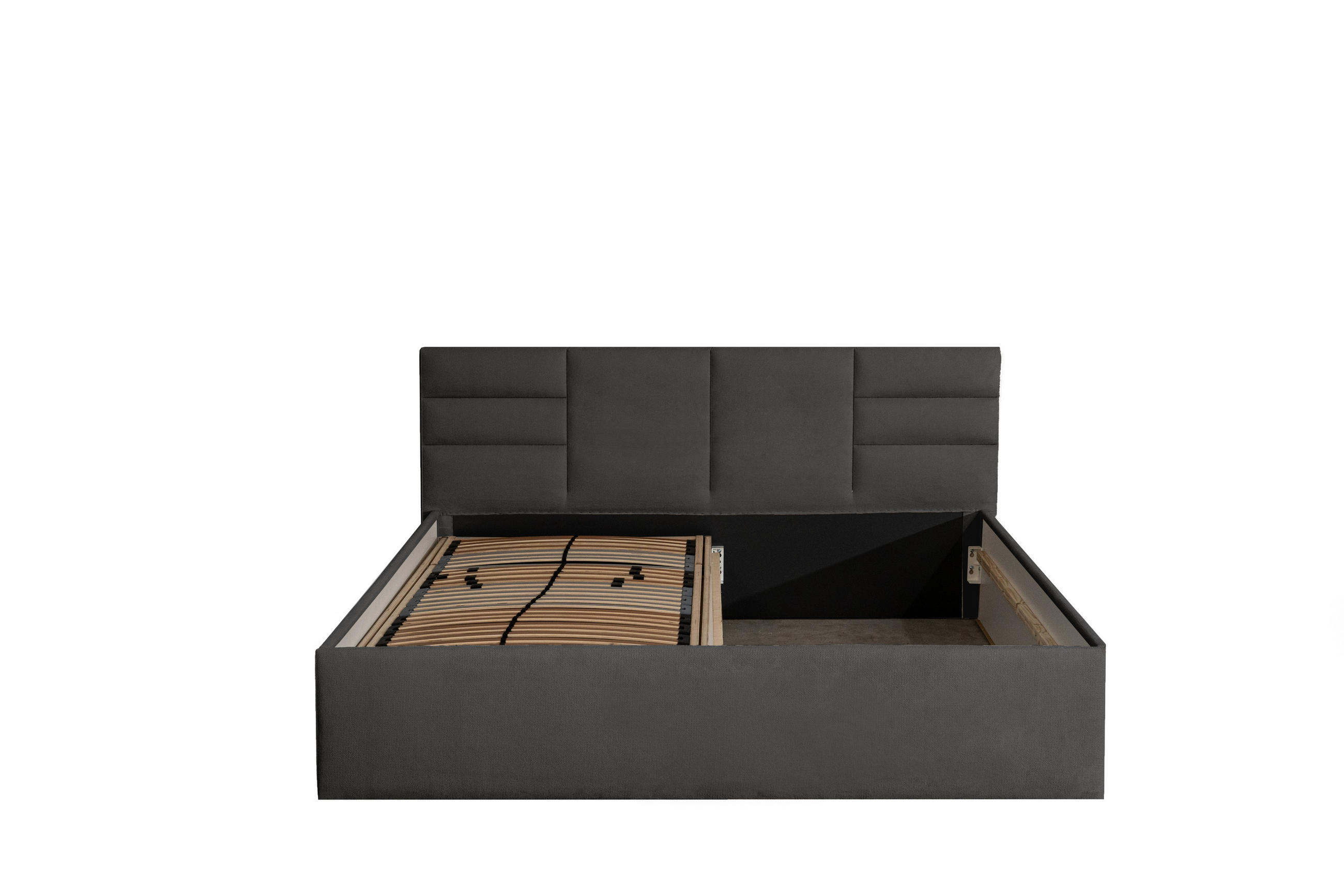 POLSTERBETT Madera Anthrazit 120 x 200 x 40 cm Stauraum unter der Liegefläche Ohne Matratze und Lattenrost - Anthrazit, Textil (120/200cm) - Halmon Schlafkomfort Betten 