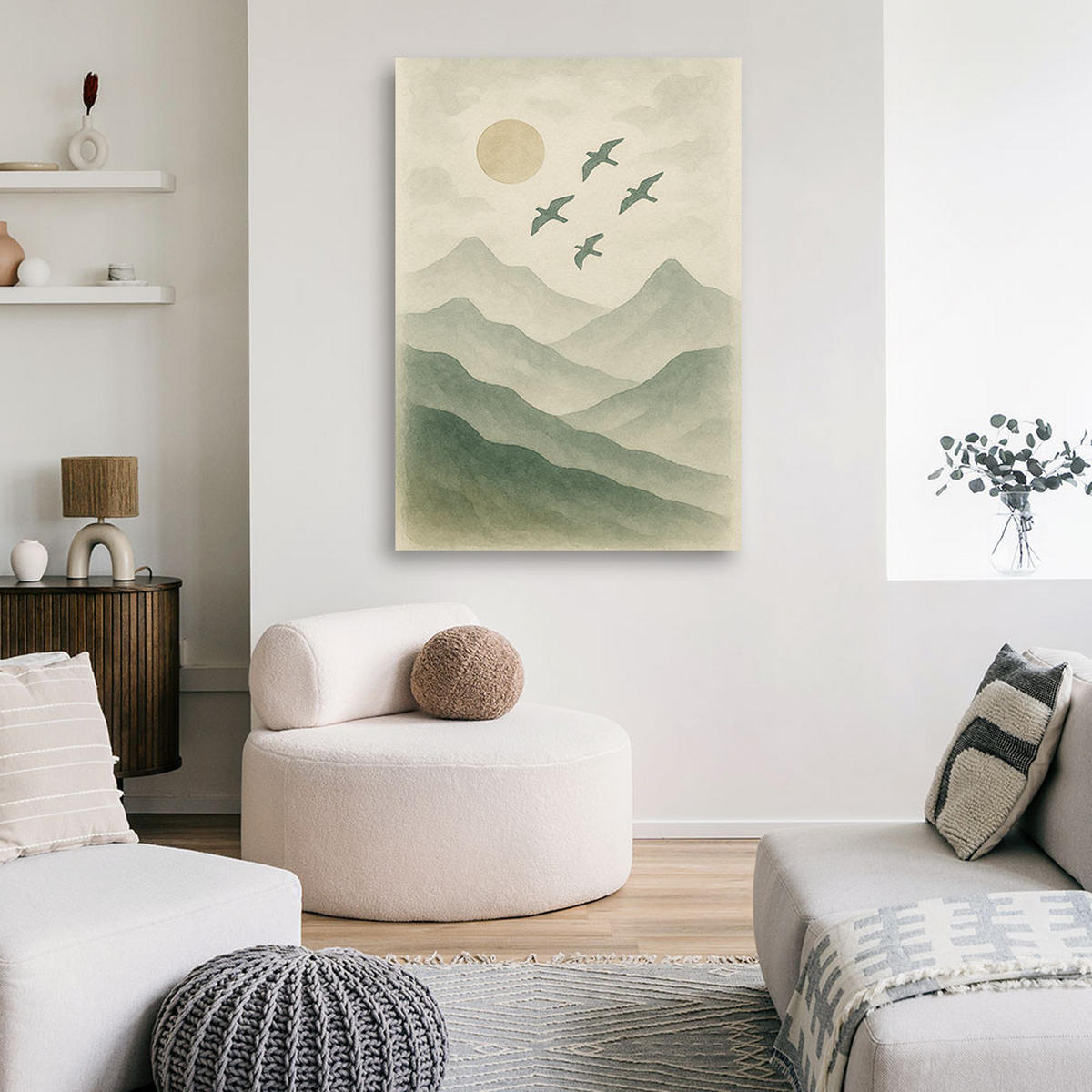 LEINWANDBILD Landschaften 70x100cm - Grün, Textil (70/100cm) - Feeby