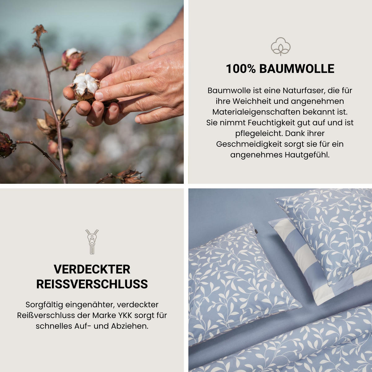 BETTWÄSCHESET Melvin - Renforcé - 2-teilig - 135 x 200 cm - Hellblau - Hellblau, Textil (135/200cm) - SCHIESSER