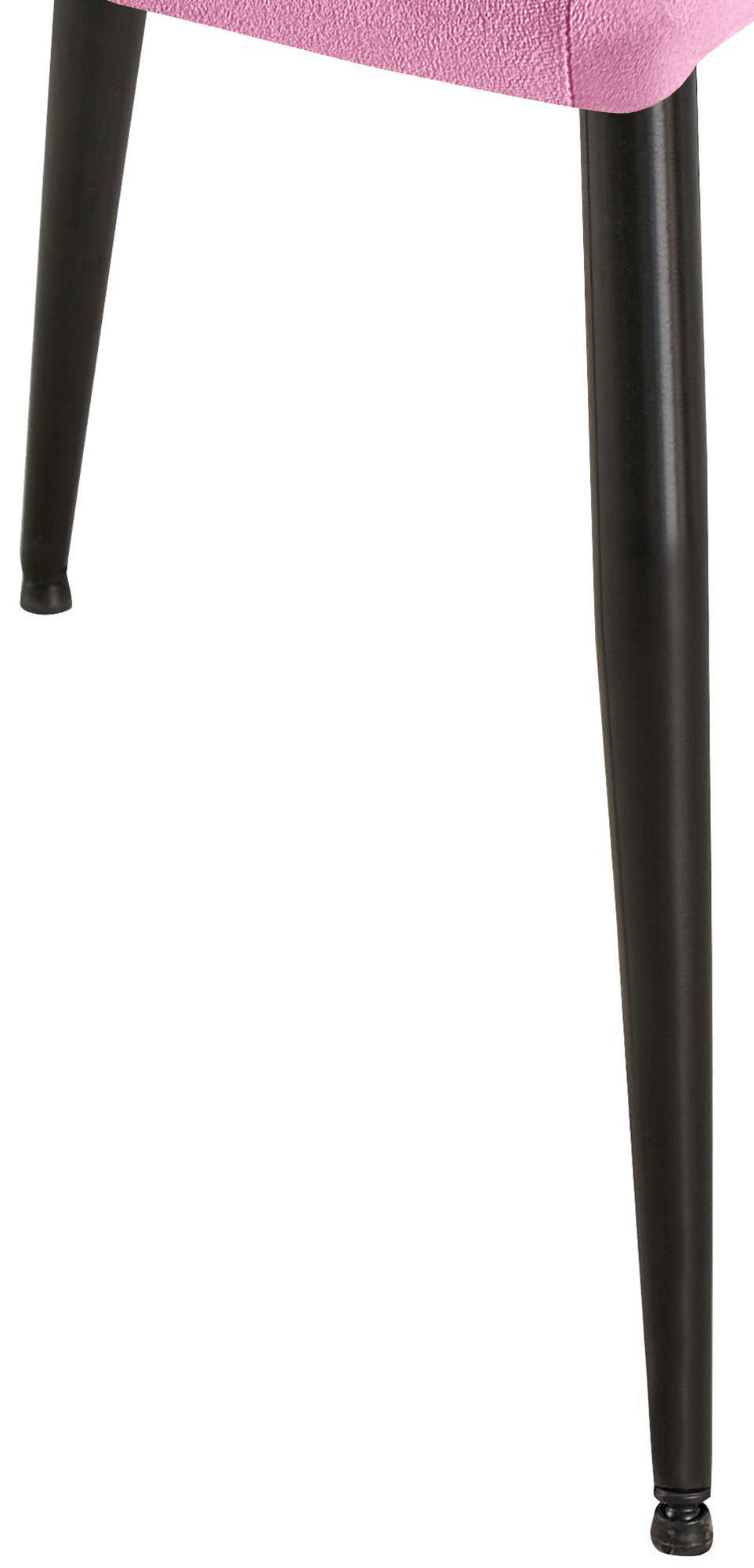 ARMLEHNENSTUHL Samt rosa - Schwarz/Rosa, Textil/Metall (56.5/84/61cm) - CLP