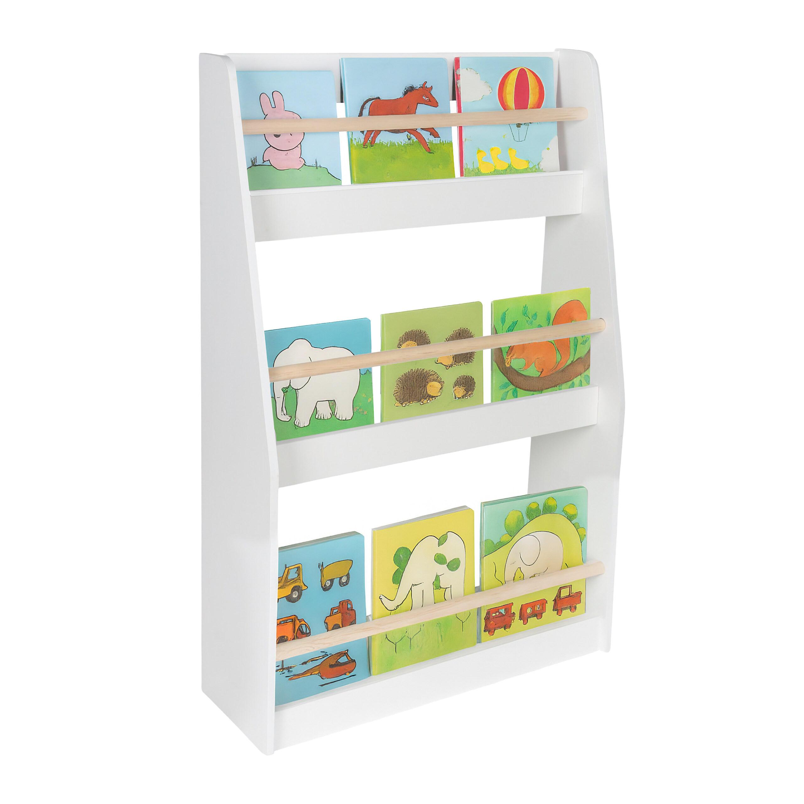 BIBLIOTECĂ Alb pentru copii 3 compartimente