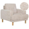 SESSEL Bouclé Beige Tuve - Hellbraun/Beige, Textil (88/85/90cm) - Beliani