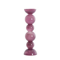 KERZENHALTER Itinga Lila 9.5/9.5/34 cm - Lila, Glas (9.5/34/9.5cm) - Light & Living