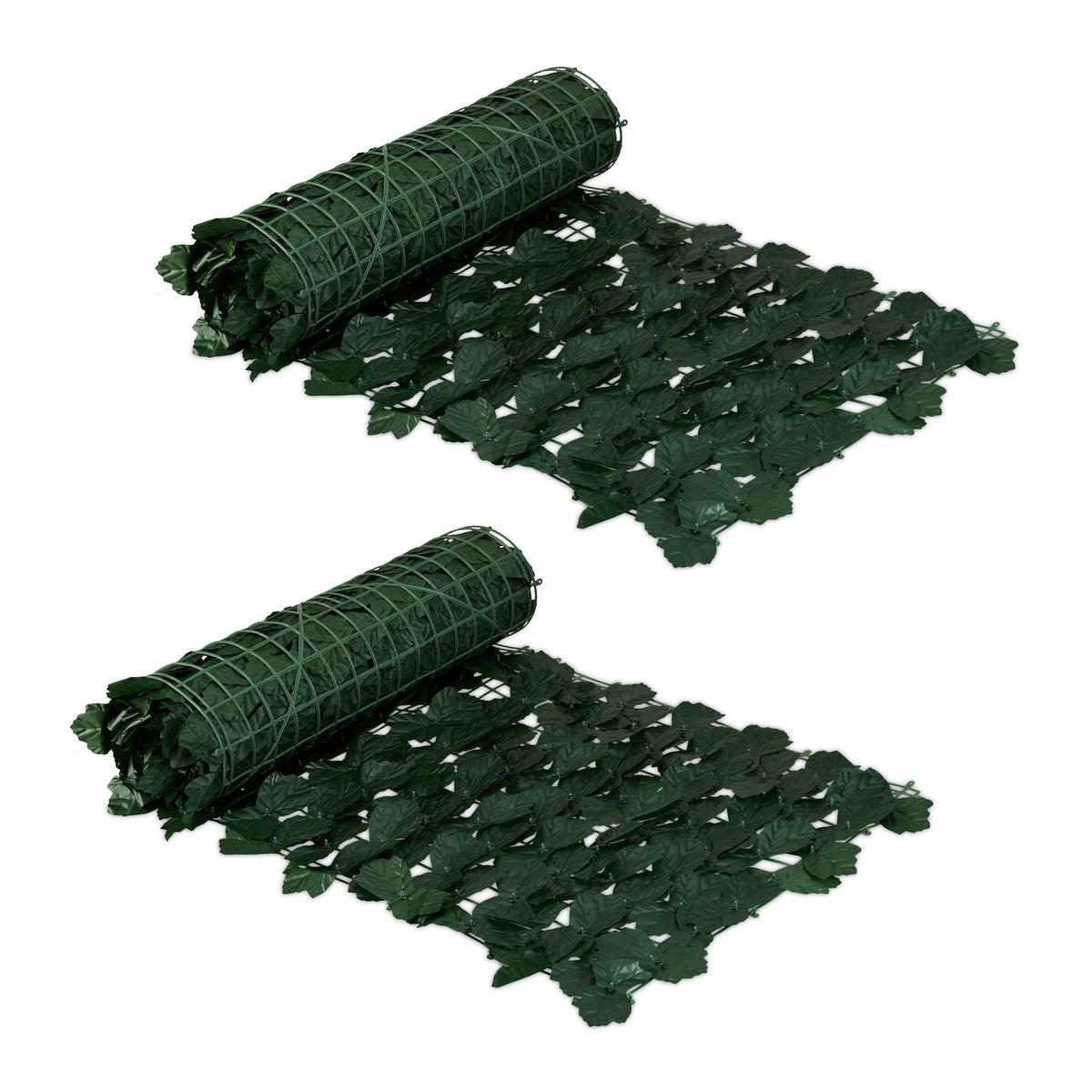 12XZÁSTĚNA na ochranu soukromí - tmavě zelená, textil/plast - Relaxdays