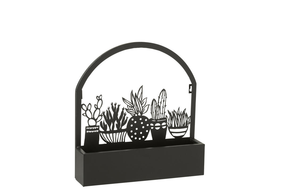 BLUMENTOPF BLUMENTOPF - Metall - Schwarz - Ø 7,5 cm - Schwarz, Metall (7.5/39.5cm) - J-Line