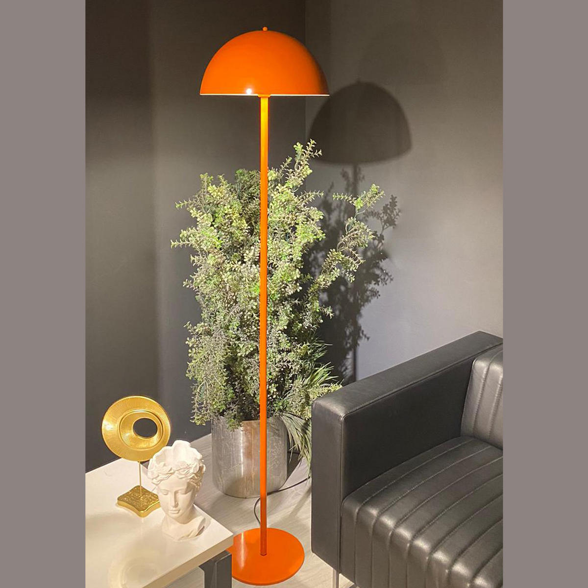 STEHLEUCHTE Gelora 170 Cm - Orange, Metall (37/37/170cm) - Bamyum