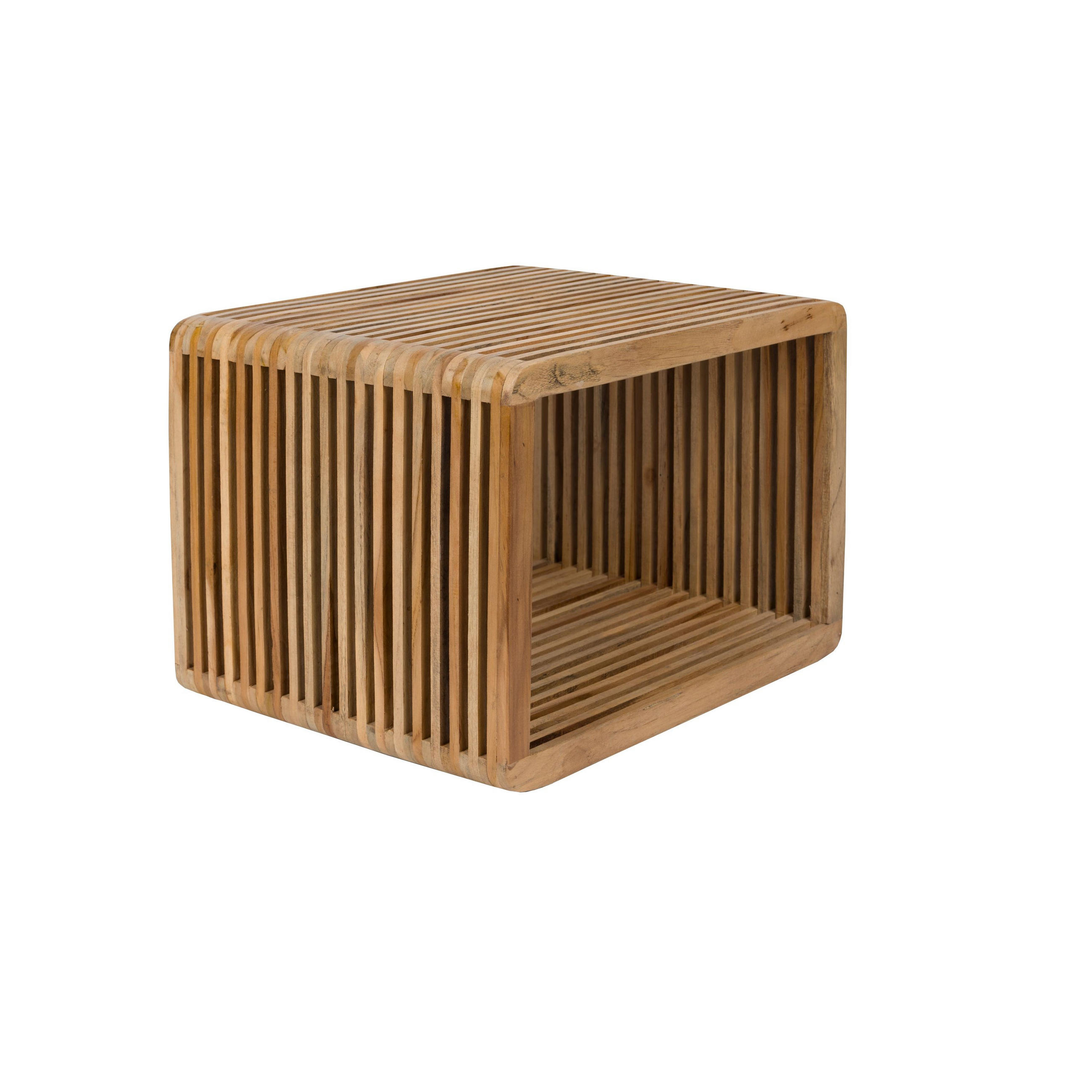 NACHTTISCH Djia Nachttisch / Nachttisch aus Teakholz, klein - Braun, Holz (30/34/44cm) - Housecraft Living