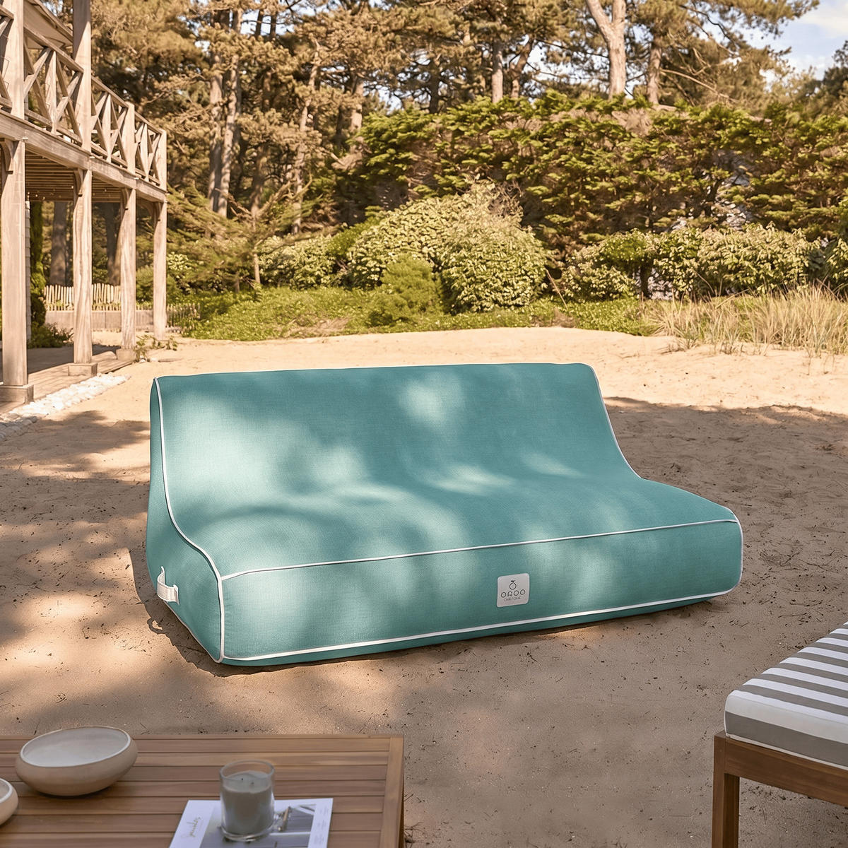 LOUNGESOFA ALIZÉ Grün - Mintgrün/Grün, Kunststoff/Textil (160/75/105cm) - Coco Lounge