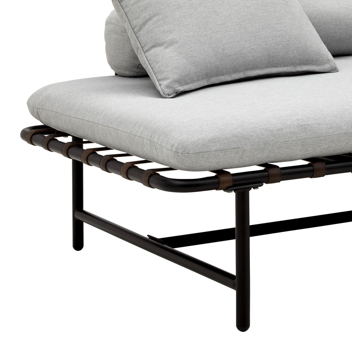 GARTENLIEGE Norah Grau Outdoorstoff/Metall/Kunststoff - Grau, Metall (1/51/180cm)