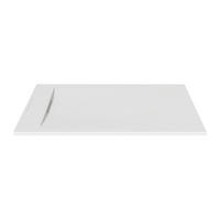 DUSCHWANNE - 120 cm x 80 cm - Harz - Weiß TARPOSA - Weiß, Kunststoff (80cm) - Vente-Unique