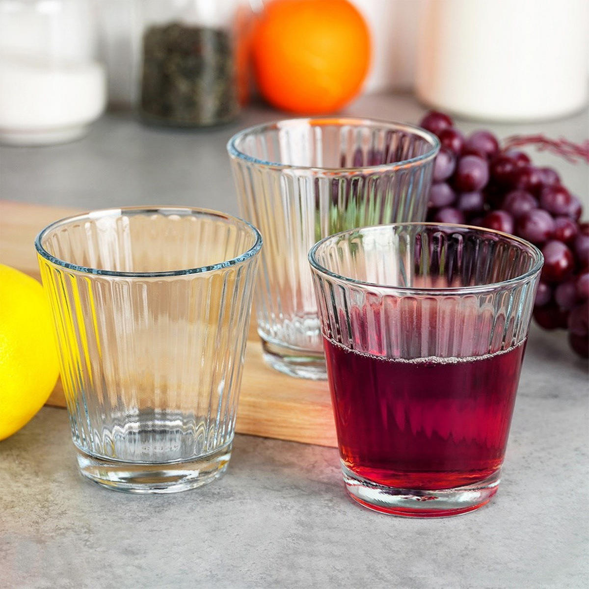 TRINKGLAS-SET klassisch 3er-Pack transparent - Klar, Glas - Excellent Houseware