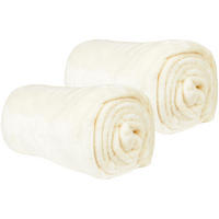 KUSCHELDECKE "Celina" 2er-Pack Champagner 90x140 cm - Champagner, Textil (90/140cm)
