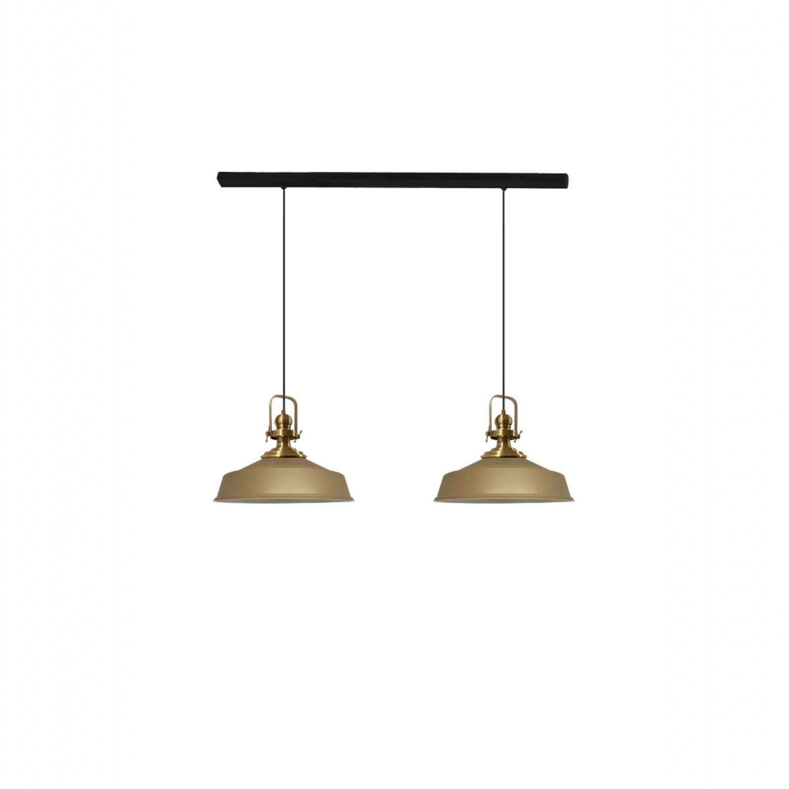PENDELLEUCHTE Asletl 2-tlg - Beige, Metall (40/40/28cm) - Bamyum