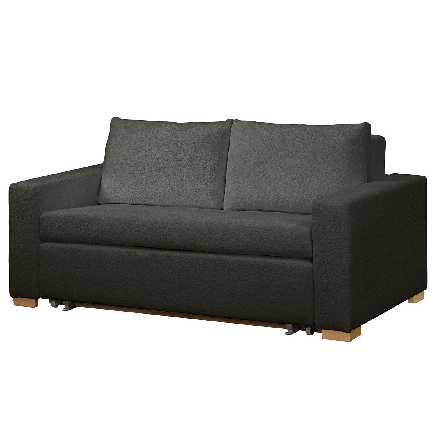 SCHLAFSOFA - Anthrazit/Buchefarben, Holz/Buchenholz (153/90/90cm) - home24