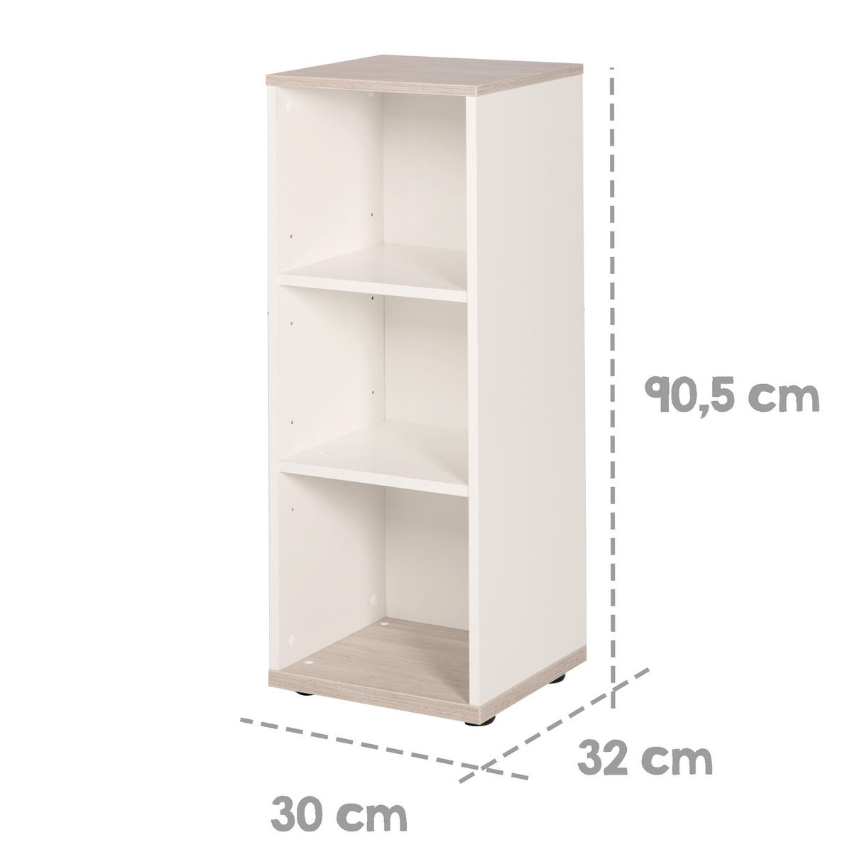 SEITENREGAL Moritz - Weiß, Holzwerkstoff (30.5/90.5/32cm) - Roba