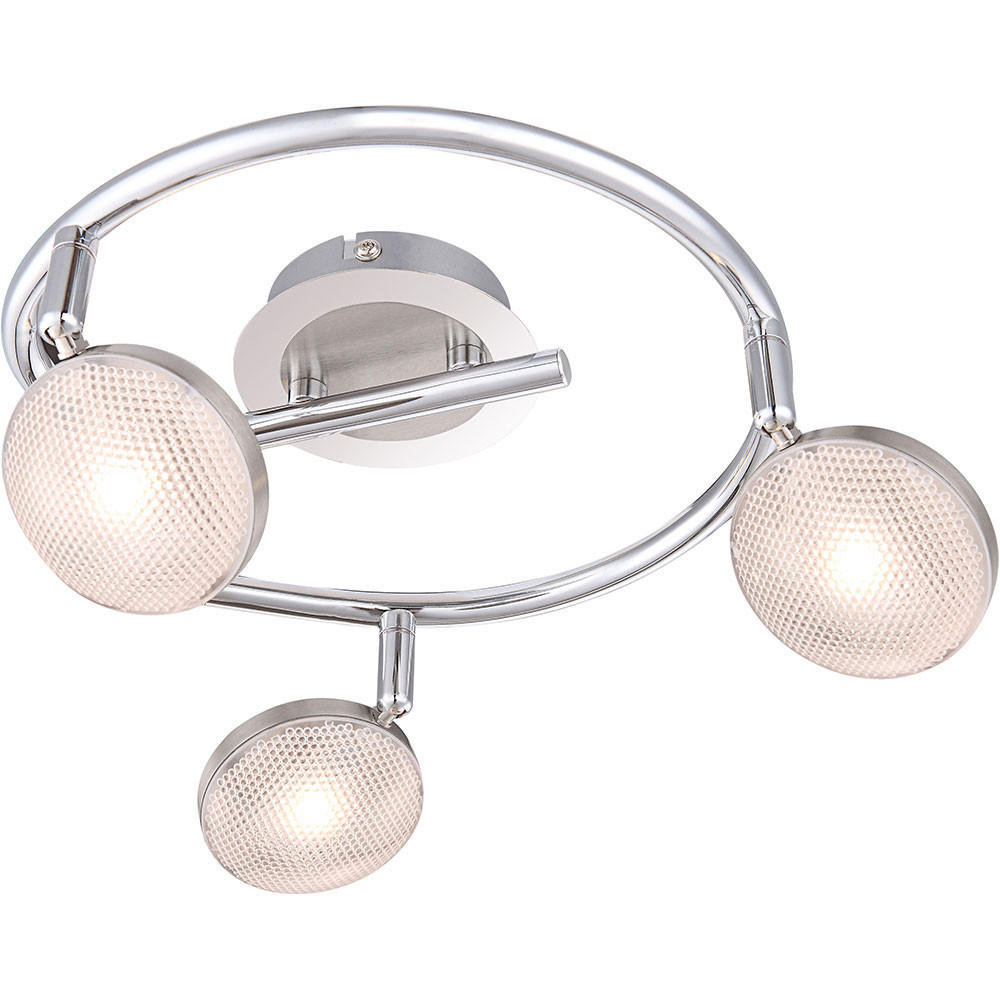 LED DECKENLEUCHTE Alu Chrom Silber - Silberfarben, Metall (25/25/16.5cm) - Globo Lighting