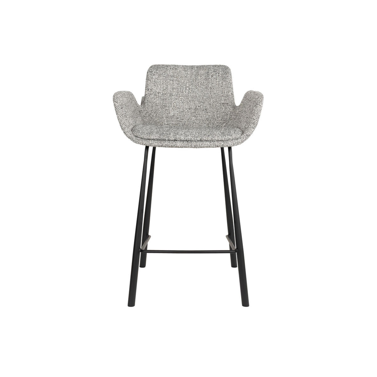 BARHOCKER Brit Rückenlehne 67,5 cm Grau - 2 er Set - Grau, Kunststoff (57/91.5/54cm) - Zuiver