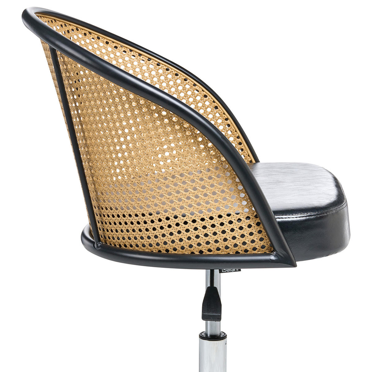 SCHREIBTISCHSTUHL Schwarz Baltimore - Silberfarben/Schwarz, Kunststoff (50/76/50cm) - Beliani