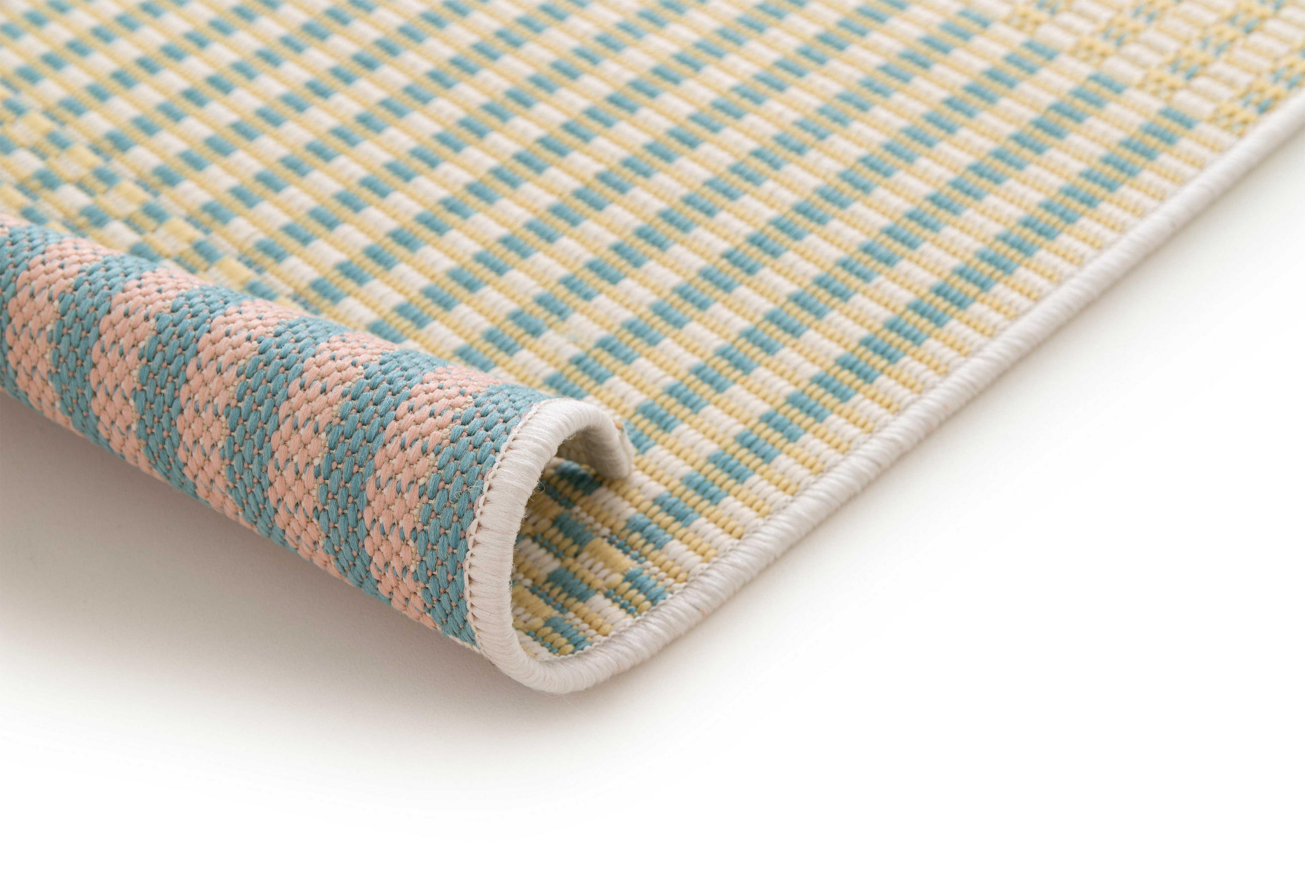 OUTDOORTEPPICH In Pastelltönen Manila 80/150 cm - Pastellblau/Pastellgrün, Kunststoff/Textil (80/150cm) - Atticgo