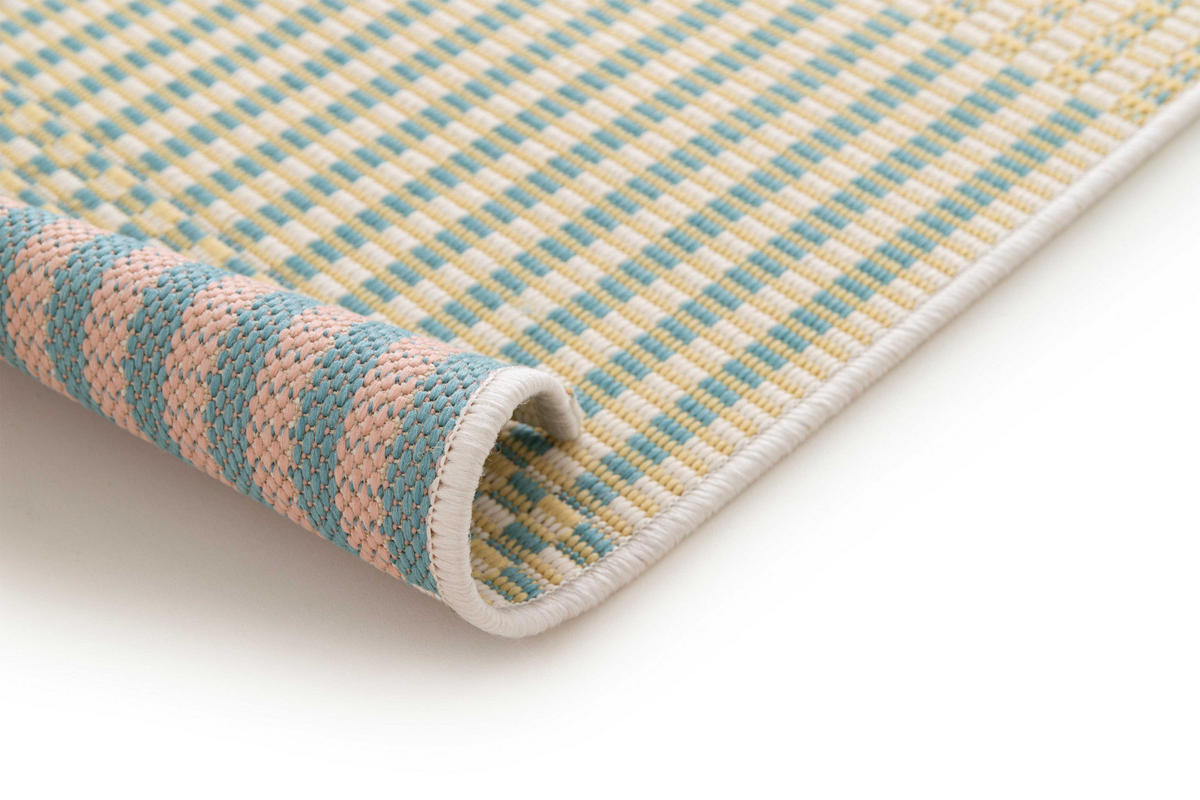 OUTDOORTEPPICH In Pastelltönen Manila 80/150 cm - Pastellblau/Pastellgrün, Kunststoff/Textil (80/150cm) - Atticgo