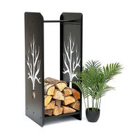 KAMINHOLZREGAL Metall Schwarz 100 cm 96428 - Schwarz, Metall (40/100/40cm) - DanDiBo