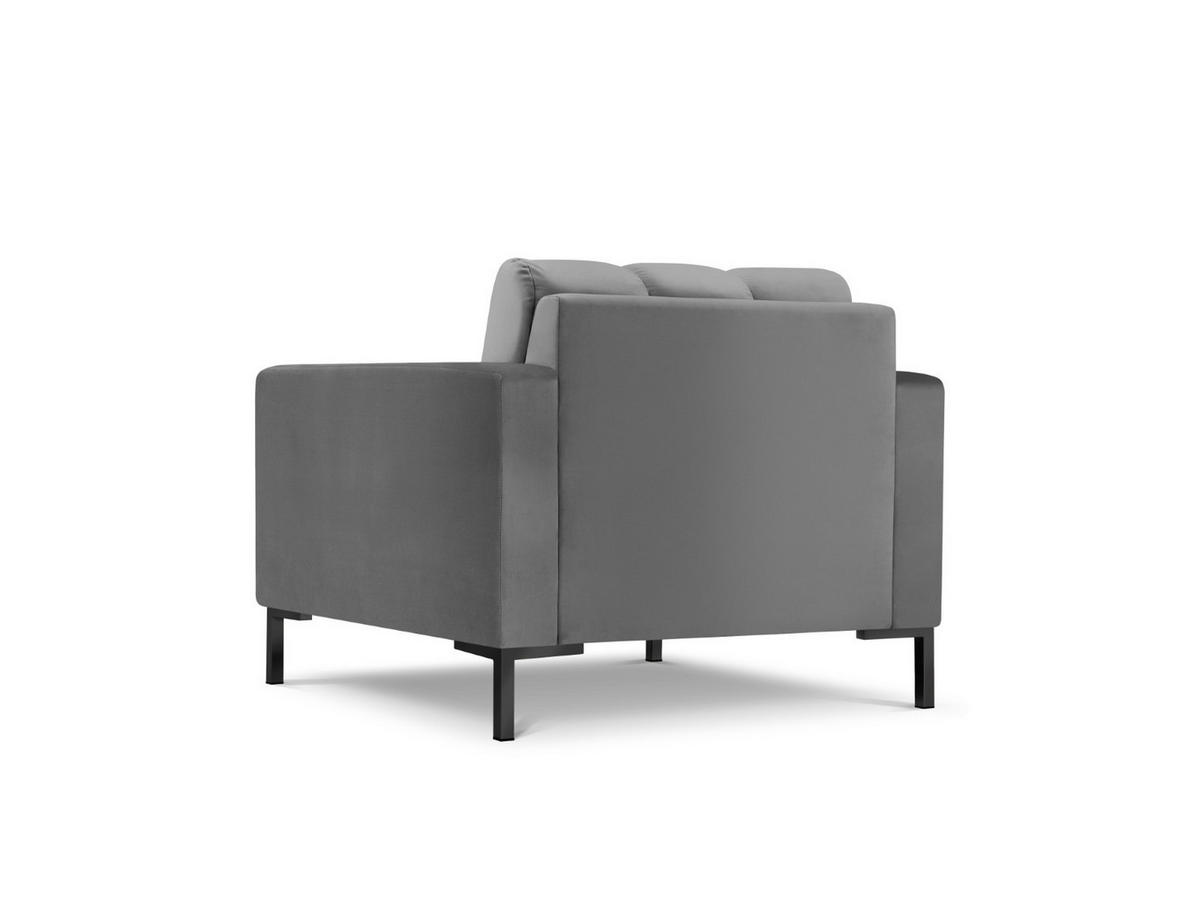 SESSEL Mamaia aus Samt hellgrau - Hellgrau, Textil (92/75/87cm) - Micadoni