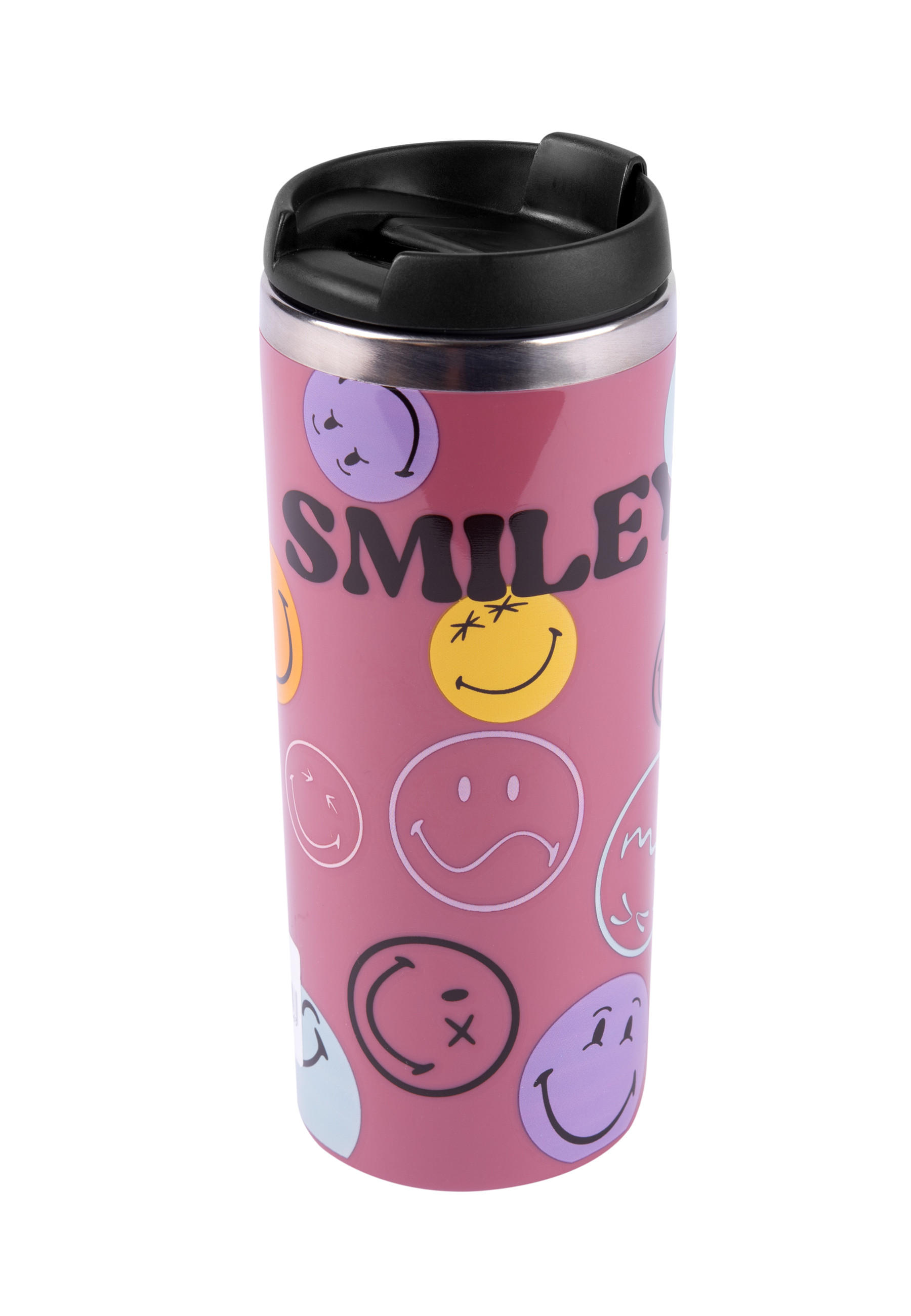 THERMOBECHER Smileyworld Coffee-To-Go Pink 350 ml - Pink, Kunststoff (0.35L) - United Labels
