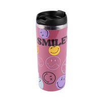 THERMOBECHER Smileyworld Coffee-To-Go Pink 350 ml - Pink, Kunststoff (0.35L) - United Labels
