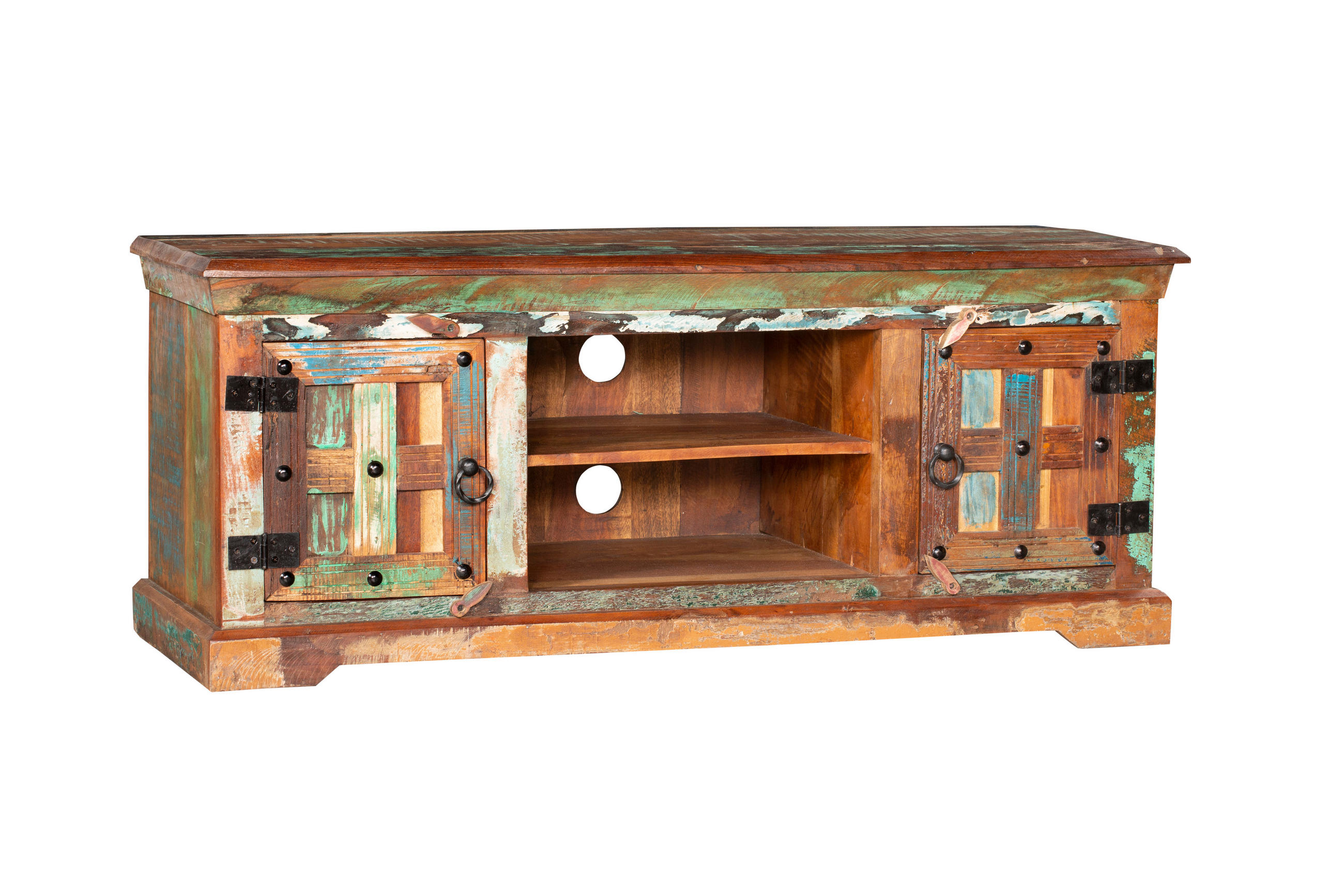 TV-SCHRANK Tor Mangoholz Braun 50x45x125cm - Braun, Holz (45/50/125cm) - DELUKE