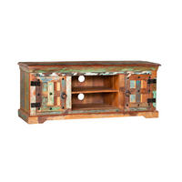 TV-SCHRANK Tor Mangoholz Braun 50x45x125cm - Braun, Holz (45/50/125cm) - DELUKE