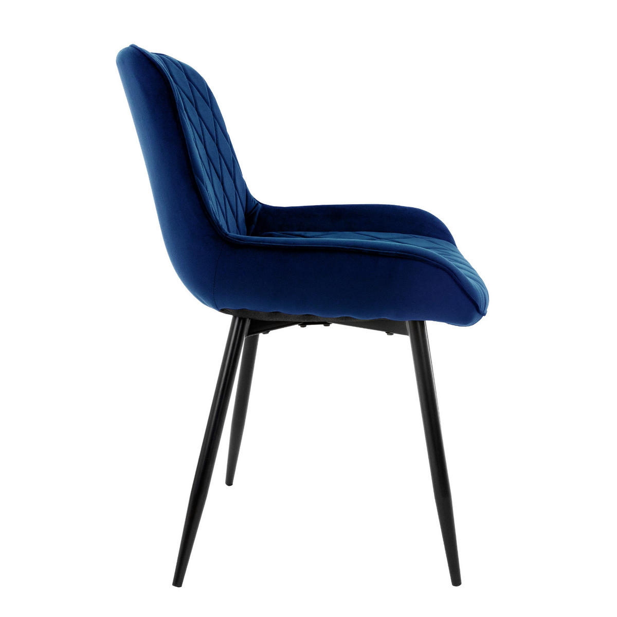 ESSZIMMERSTUHL Dunkelblau 6er Set - Dunkelblau, Metall (54/81/60cm) - ML-DESIGN
