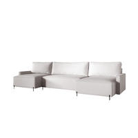 WOHNLANDSCHAFT Braga - Weiß, Holzwerkstoff/Textil (372/80/153cm) - Fun Möbel