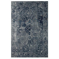 TEPPICH modern Flachgewebe CROWN Blau 240 x 340 cm - Blau, Textil (240/340cm) - Novatrend