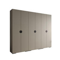 DREHTÜRENSCHRANK 236.7/300/47 6-türig - Kaschmir/Schwarz, Holz/Metall (300/236.7/47cm) - Abiks Möbel