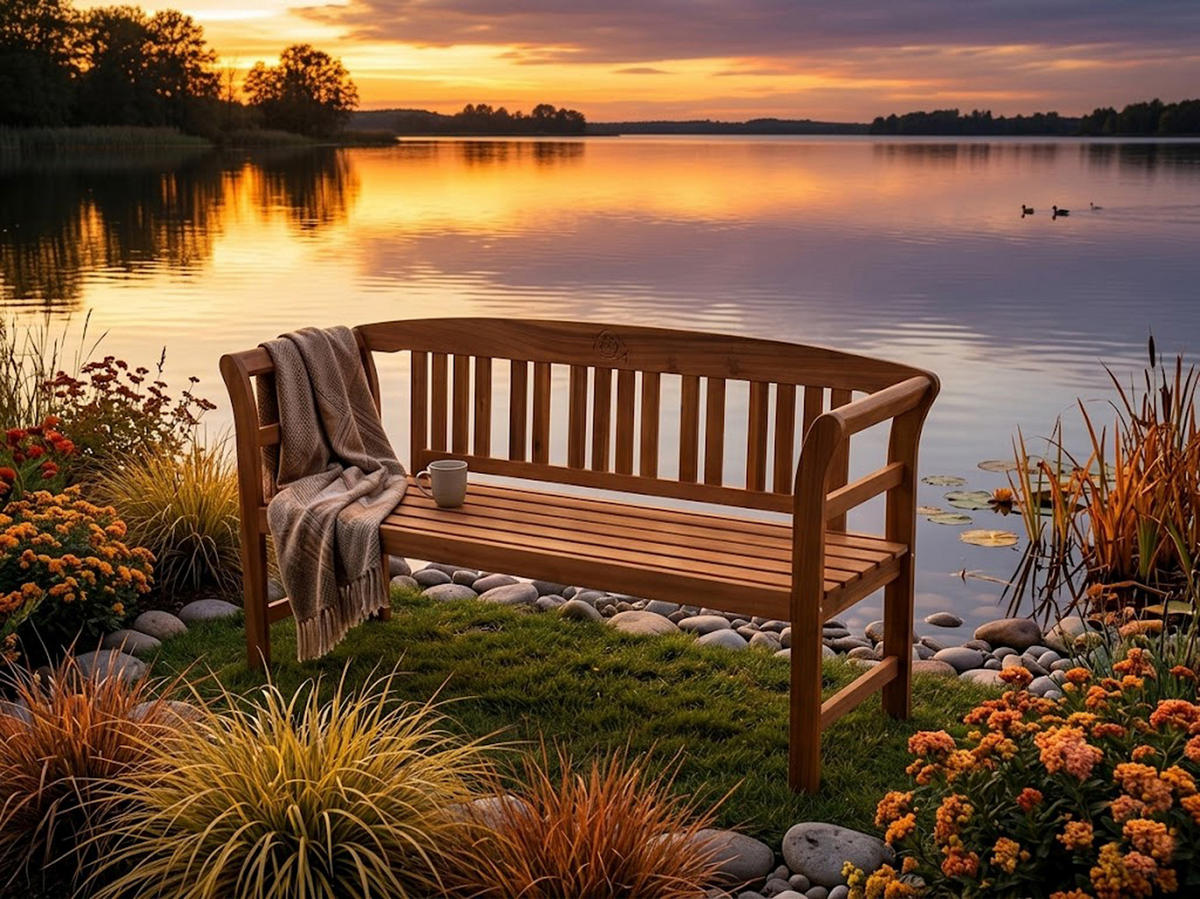 GARTENBANK / Holzbank Rosali 157cm 3-sitzer aus Akazie massiv - Braun, Holz (157/83/45cm) - TPFGarden