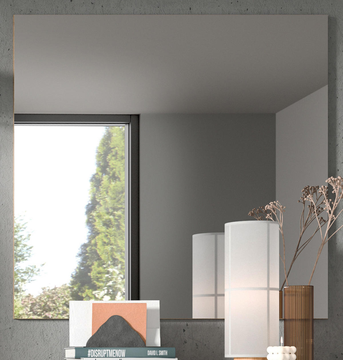 SPIEGEL in Evoke Eiche, Wandspiegel rahmenlos - Eichefarben, Glas/Holzwerkstoff (90/87/2cm) - Inn.Furn