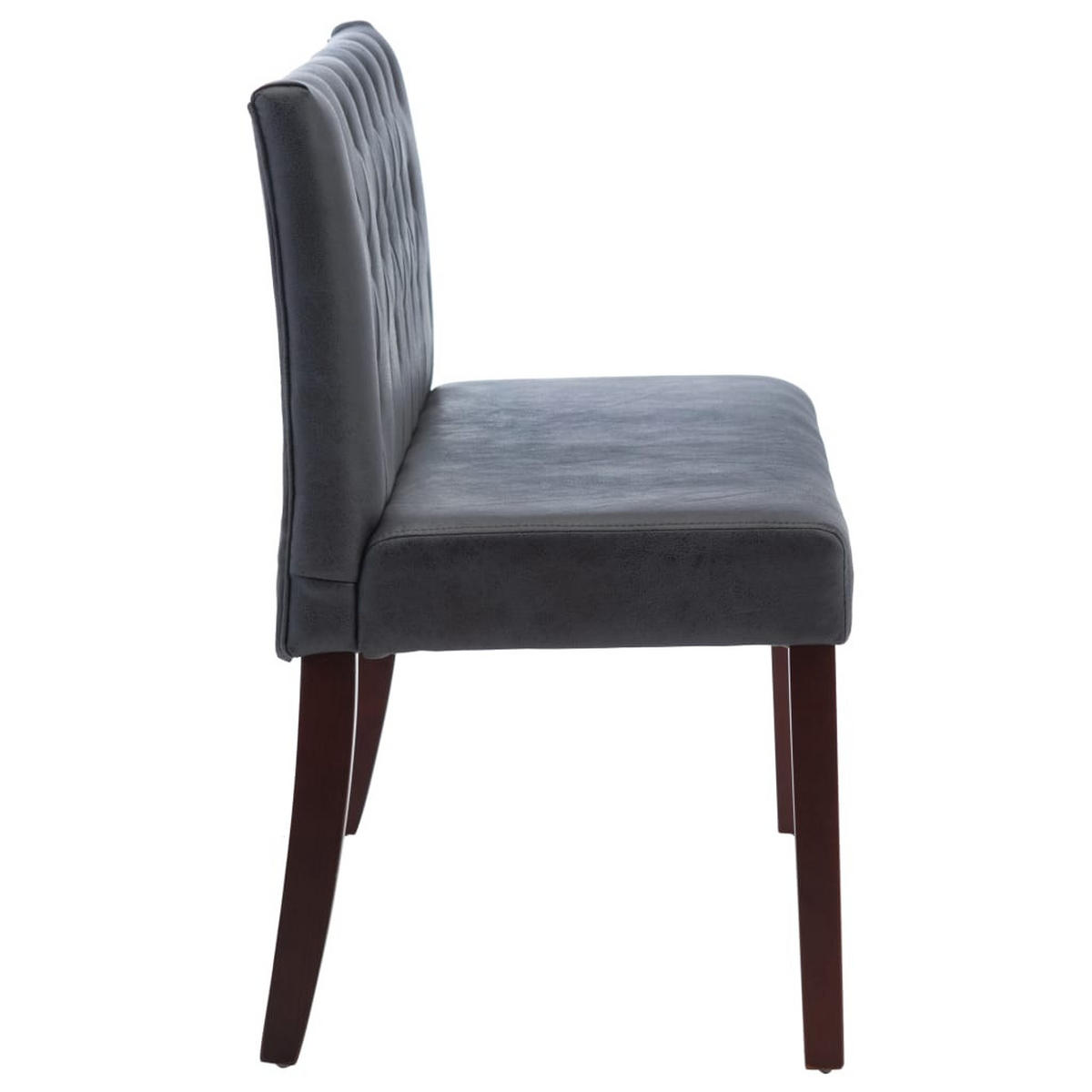 SITZBANK Mauri 120 cm Grau Wildleder-Optik - Grau, Textil (120/84.5/52cm) - DELUKE