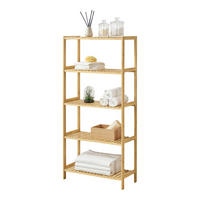 BADEZIMMERREGAL Karlskoga - Naturfarben, Holz (60/130/26cm) - [en.casa]