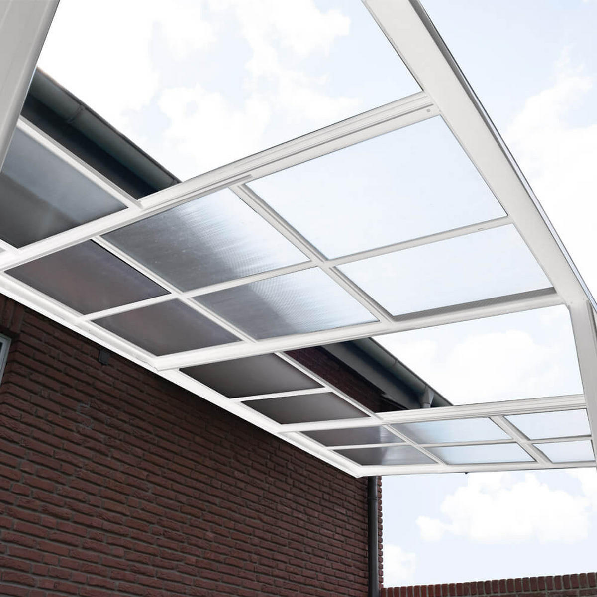 TERRASSENÜBERDACHUNG SOLIS DELUXE - 290 x 295 x cm Weiß - Weiß, Kunststoff (290/272/295cm) - Home Deluxe
