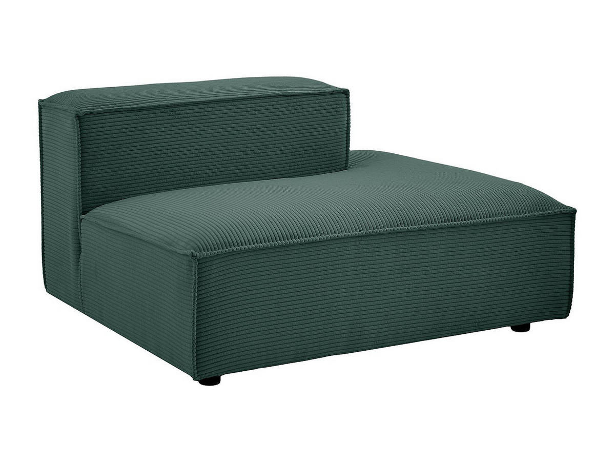 RECAMIERE ohne Schlaffunktion - 1 Person - samt - grün Ruzolo - Grün, Textil (120/67/105cm) - Vente-Unique