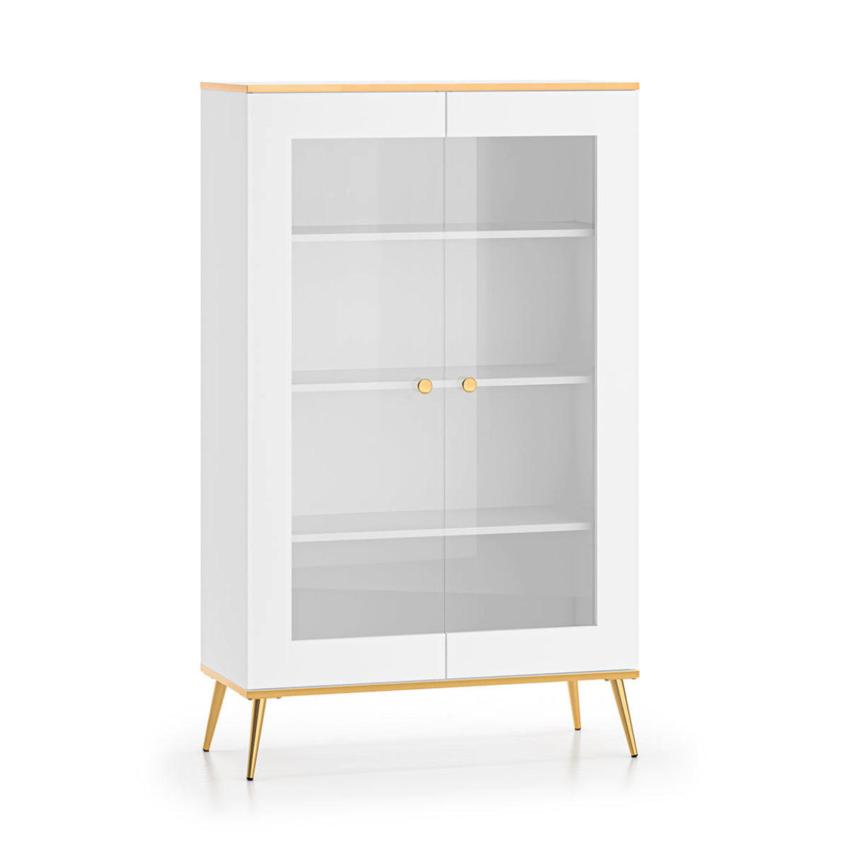 GESCHIRRSCHRANK Zora Weiß - Weiß, Holzwerkstoff (92/152/40cm) - Petits-meubles