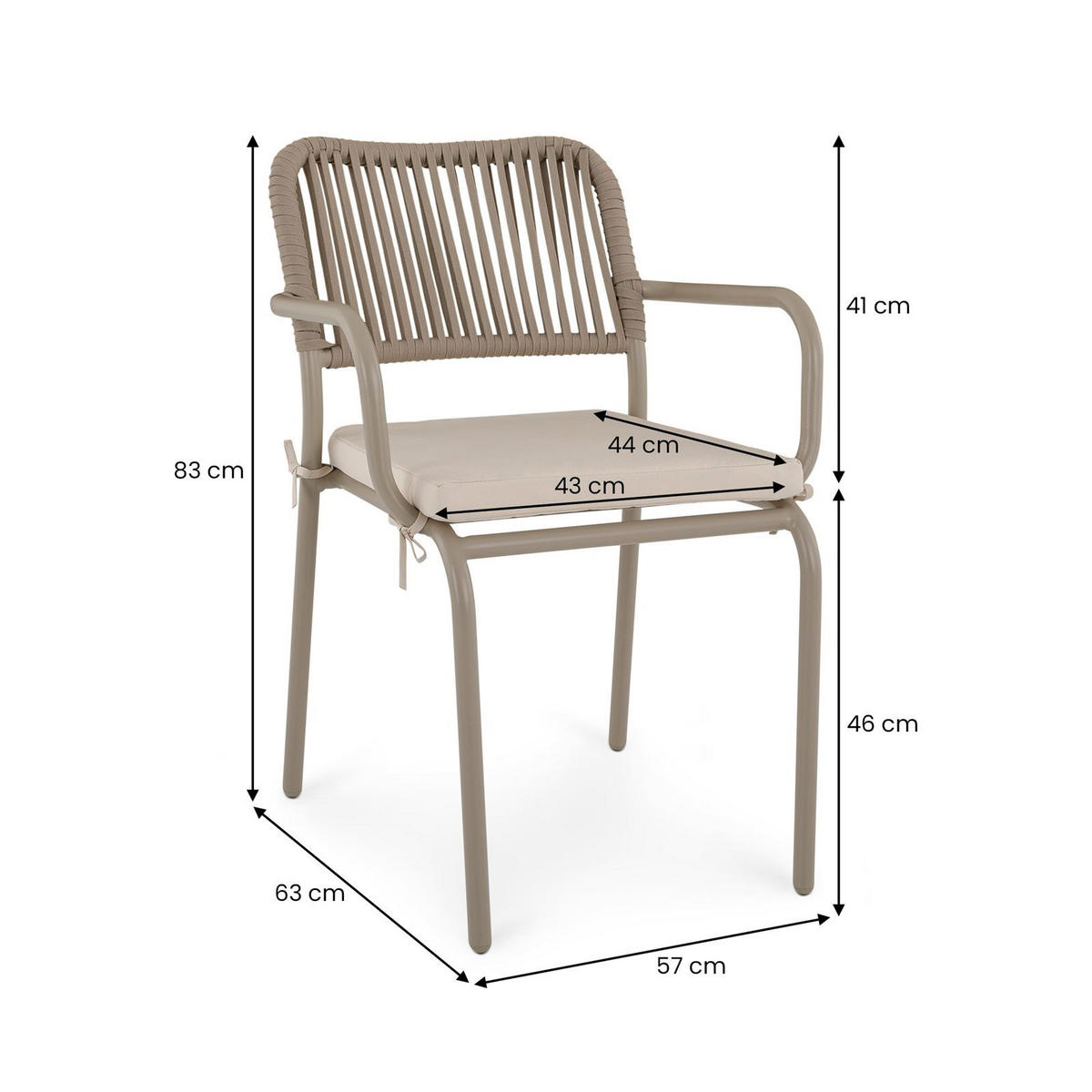 GARTENMÖBEL SET VOLONTE 7er Set braun, champagne - Braun, Glas/Metall - IDIMEX