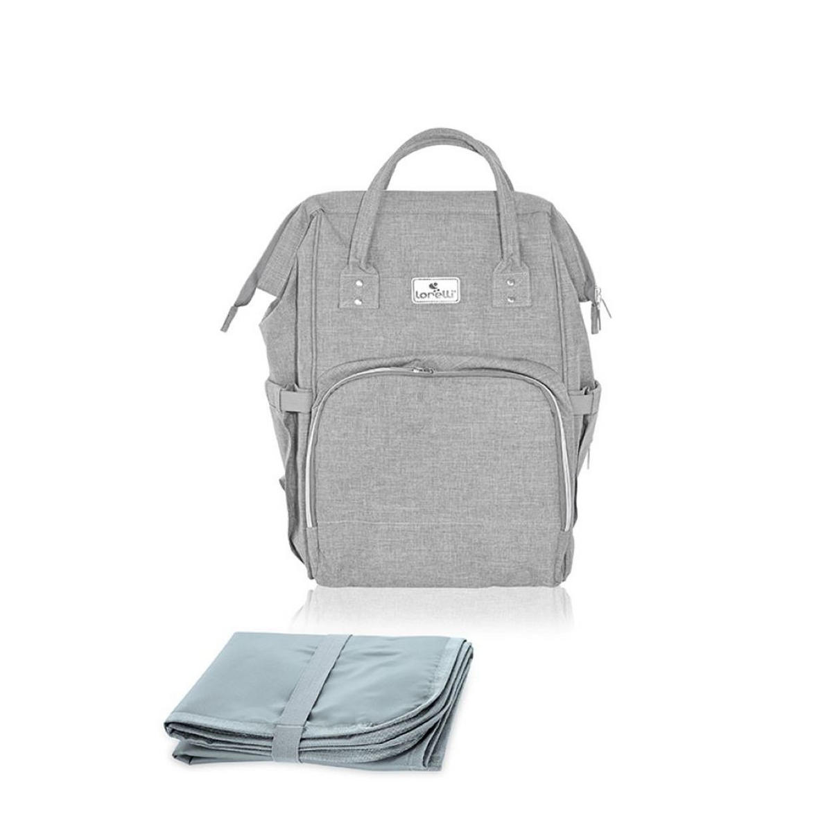 WICKELTASCHE 10040260 grau Rucksackfunktion, Wickelunterlage, Reißverschluss, Kinderwagen - Grau, Textil (19/41/32cm) - Lorelli