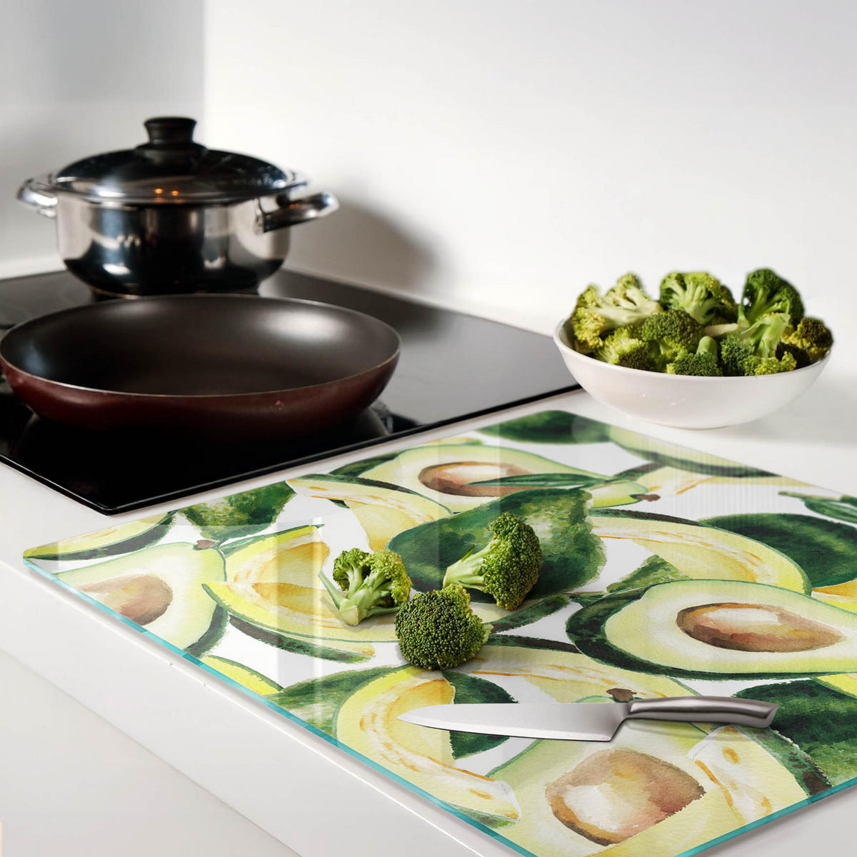 GLASPLATTE 60x52 cm Avocado - Grün, Glas (60/0.4/52cm) - TULUP