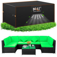 SCHUTZHÜLLE Gartenmöbel 280 x 204 x 106 cm 420D Oxford Wasserdicht - Schwarz, Kunststoff (204/106/280cm)