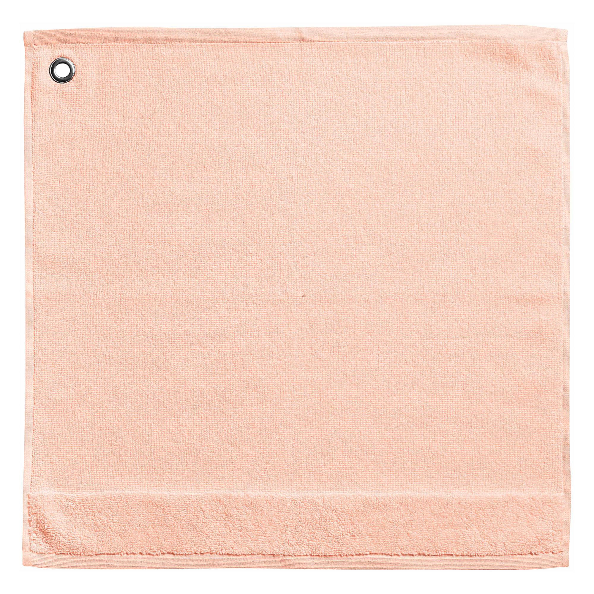 HANDTUCH MIT ÖSENMUSTER Curl puder 50 x 50 cm - Hellrosa, Textil (50/50cm) - Winkler