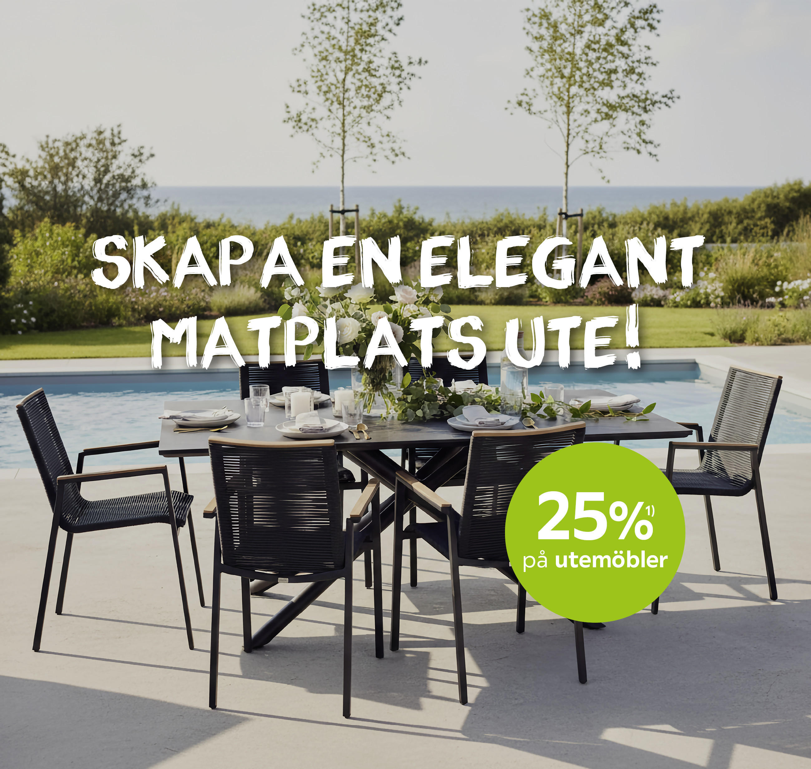 Skapa en elegant matplats ute!